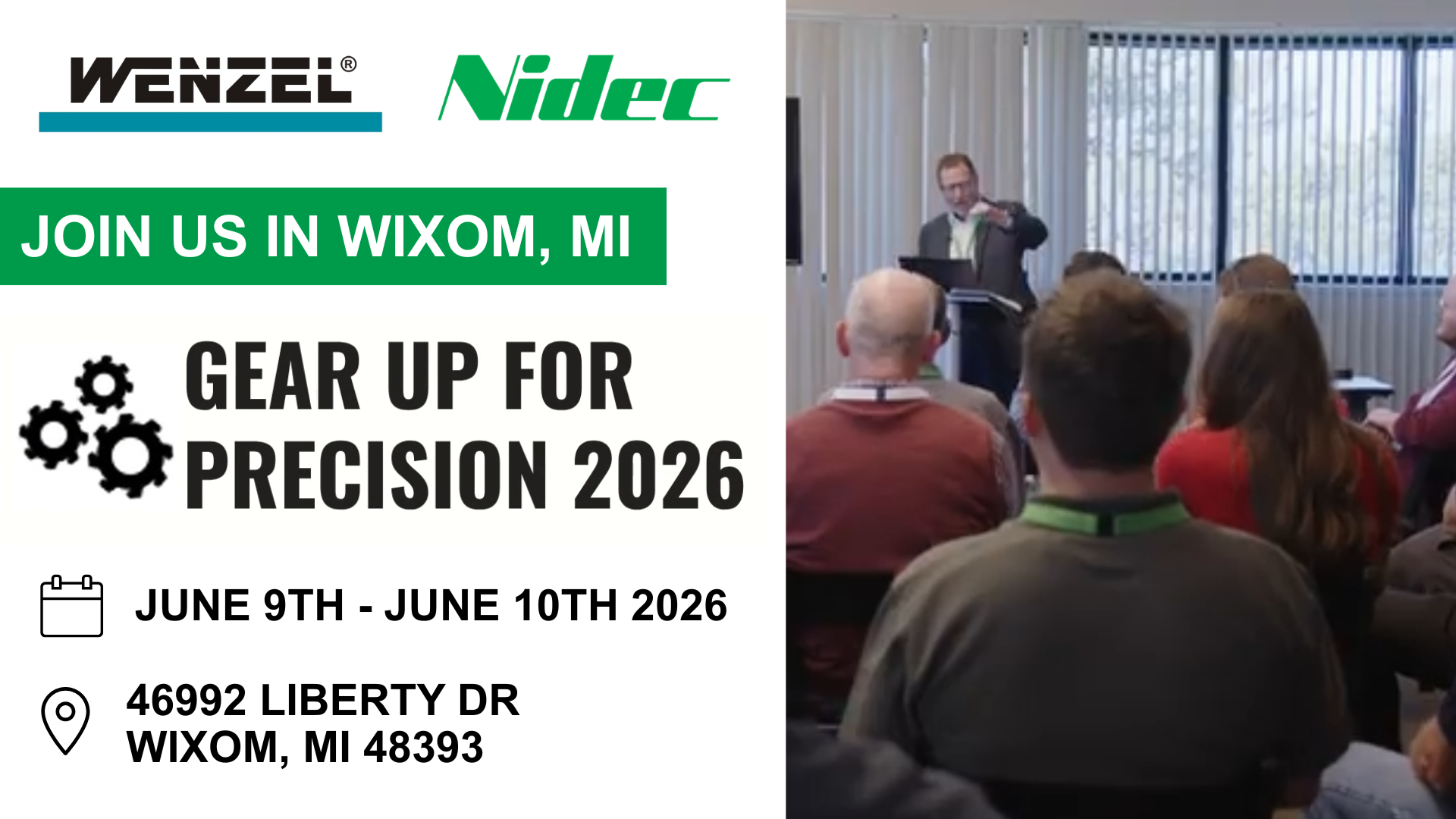 NIDEC MACHINE TOOL AMERICA and WENZEL to Host Gear Up for Precision Open House